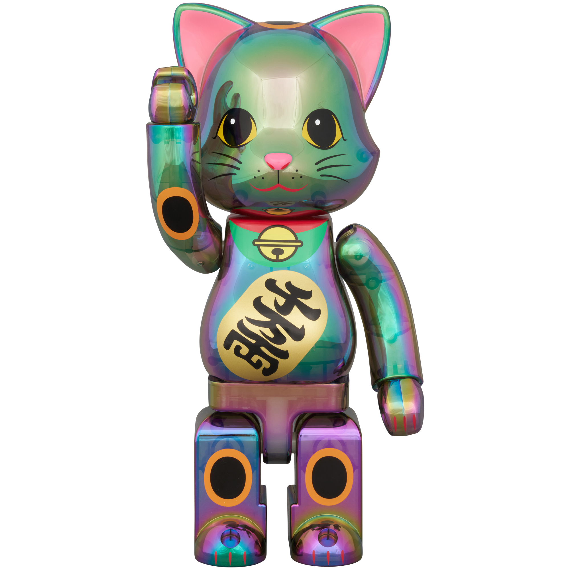 NY@BRICK 招き猫 千万両 黒透明メッキ 100% & 400% | MEDICOM TOY